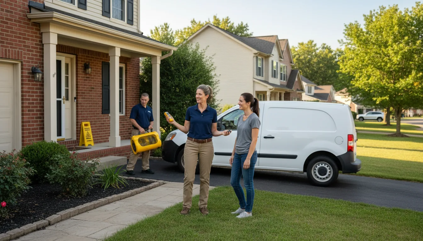 Residential water damage restoration in Scott, OH